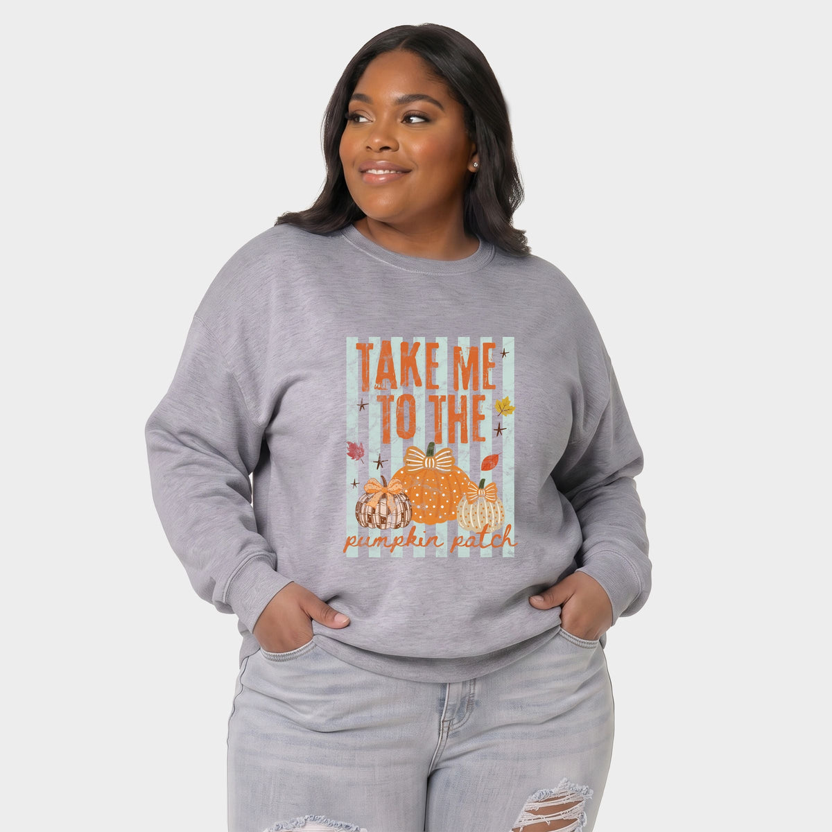 Take Me to the Pumpkin Patch Stripes - Women's Plus Sized product image 4