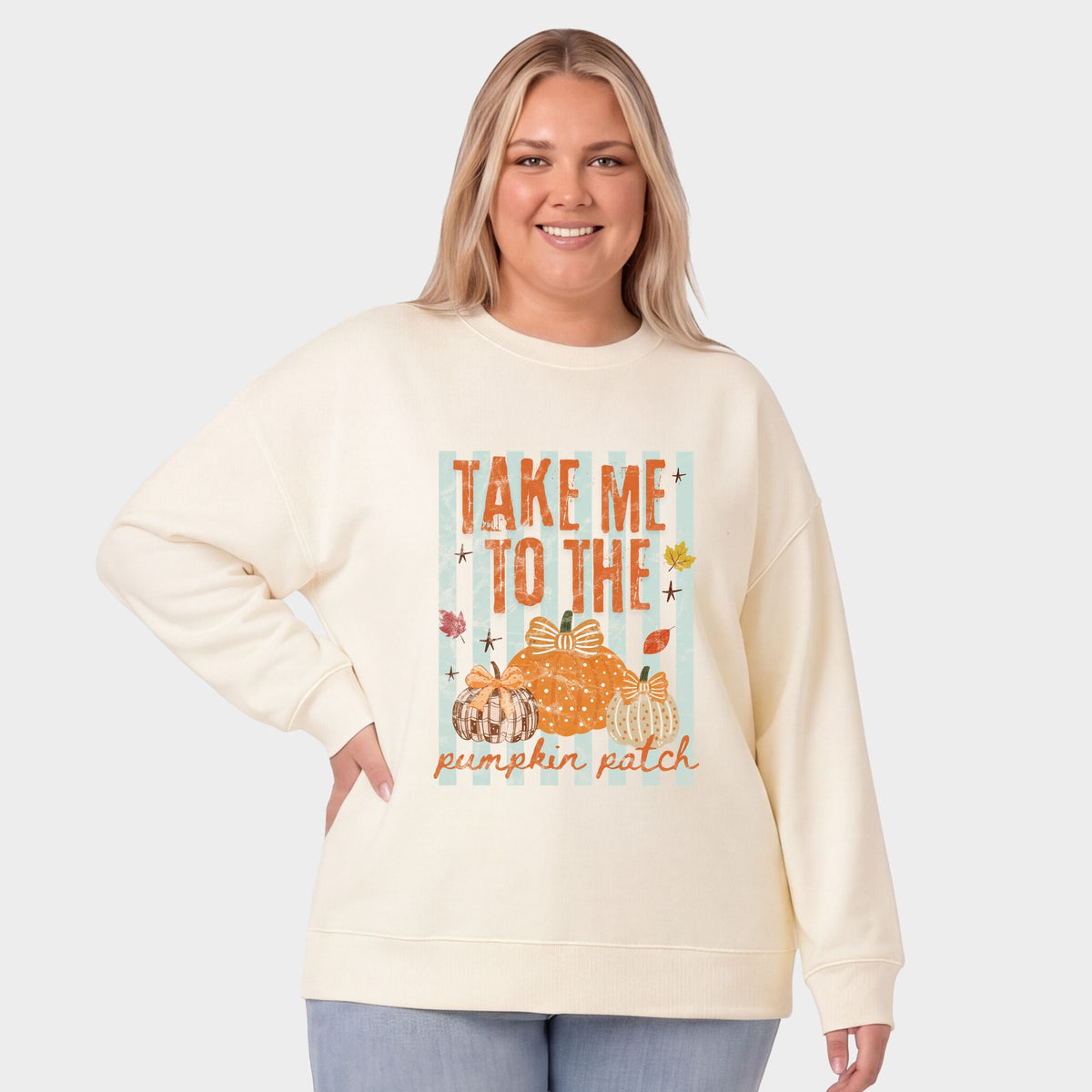 Take Me to the Pumpkin Patch Stripes - Women's Plus Sized product image 1