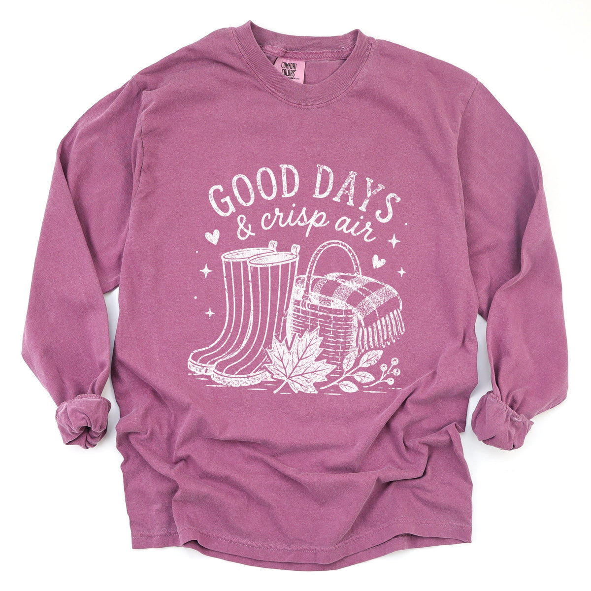Good Days and Crisp Air - Women's Garment Dyed Long Sleeve product image 5