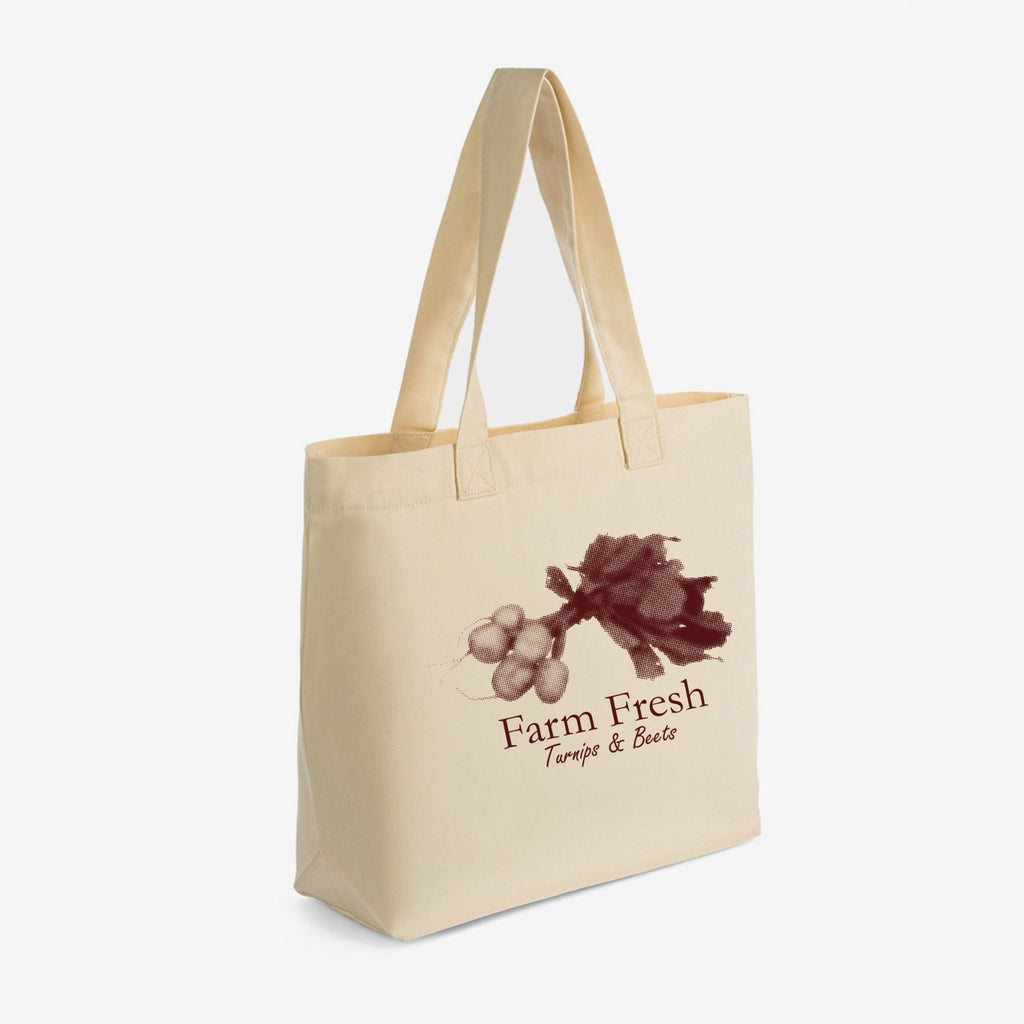 Farm Fresh Turnips and Beets - Zippered Canvas Tote