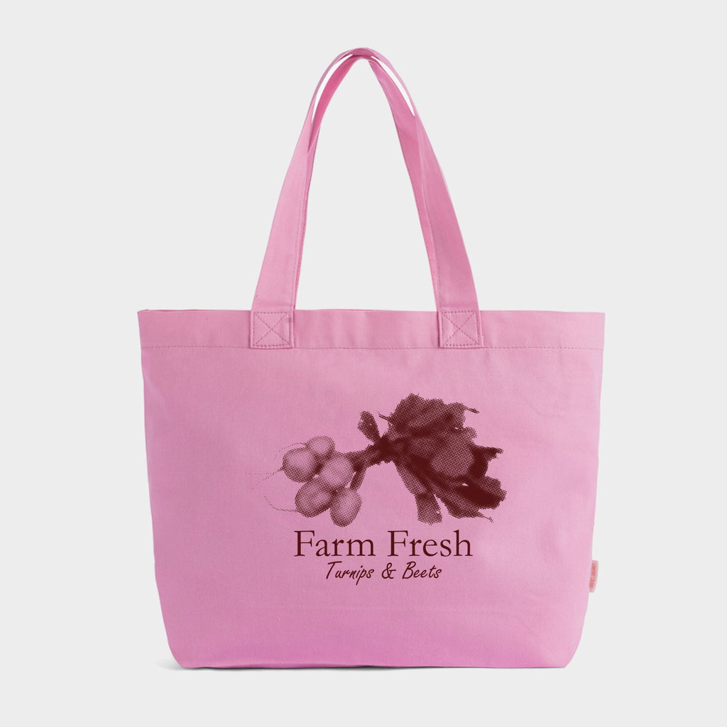 Farm Fresh Turnips and Beets - Zippered Canvas Tote