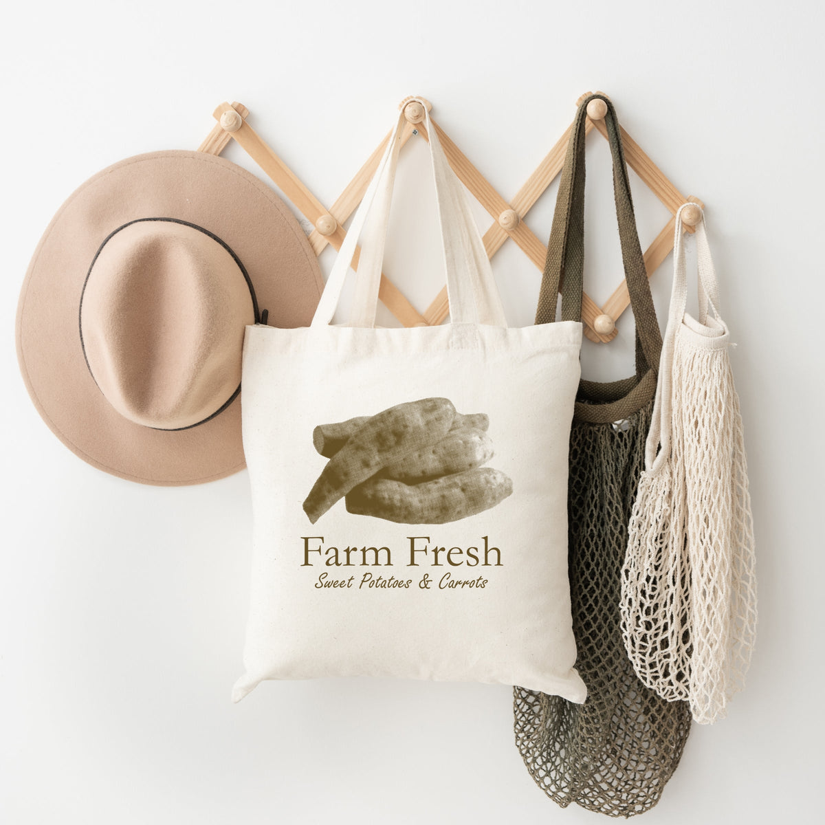 Farm Fresh Sweet Potatoes and Carrots - Canvas Tote