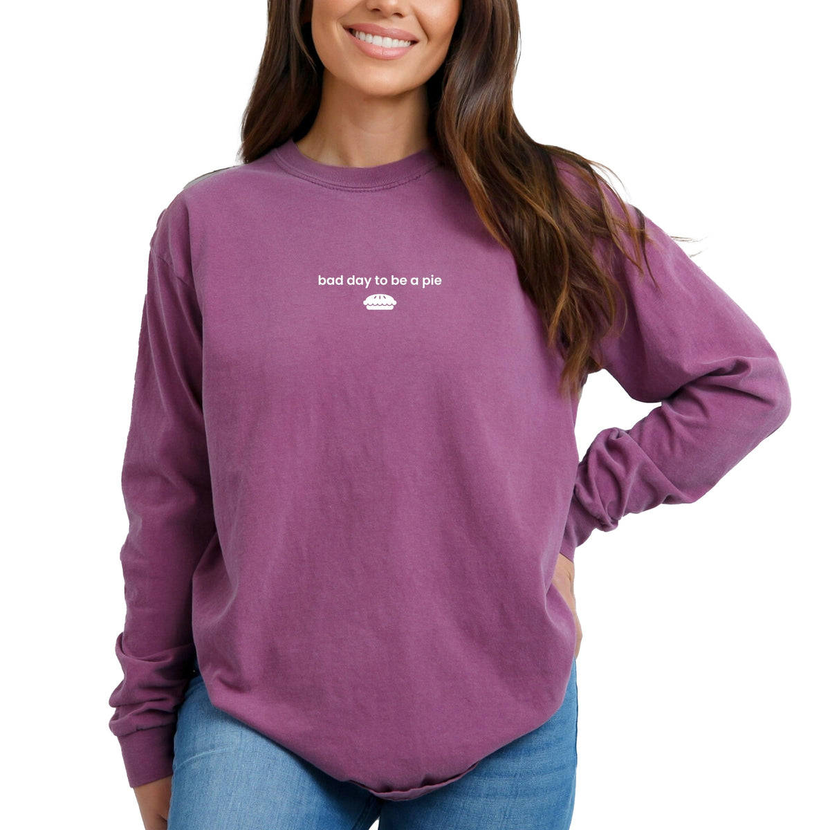 Bad Day to be a Pie - Women's Garment Dyed Long Sleeve product image 4