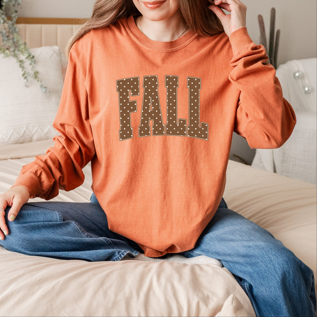 Fall Polka Dots Arched - Women's Garment Dyed Long Sleeve product image 7