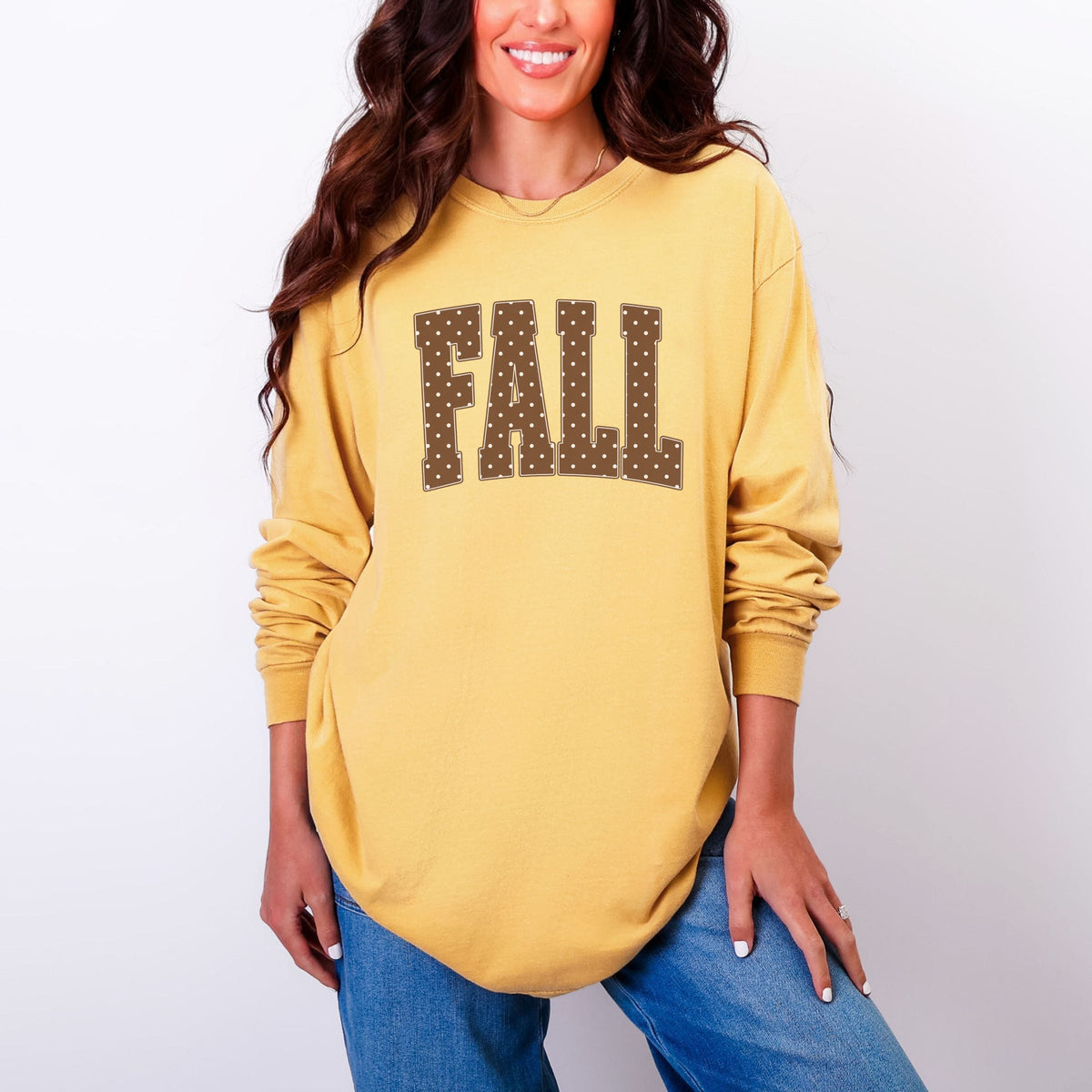Fall Polka Dots Arched - Women's Garment Dyed Long Sleeve product image 11