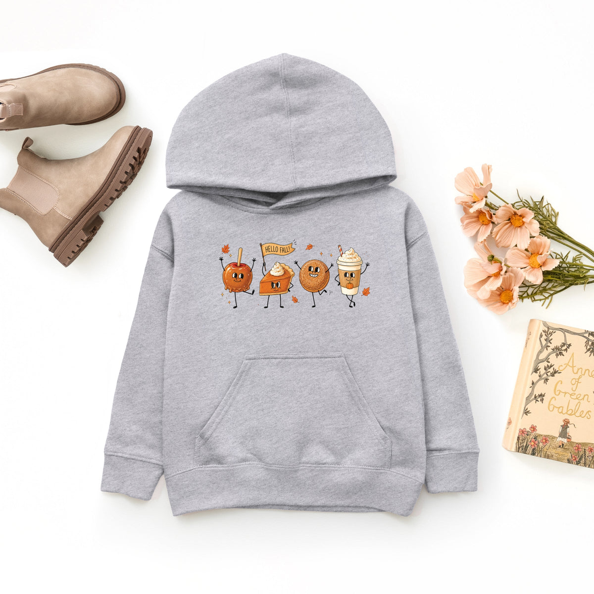 Hello Fall Stick Figures - Youth Graphic Hoodie product image 4