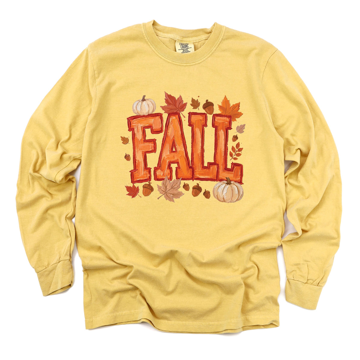 Fall Block Painted - Women's Garment Dyed Long Sleeve product image 2