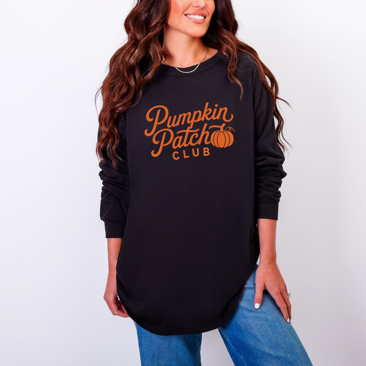 Pumpkin Patch Club Cursive - Women's Garment Dyed Long product image 4