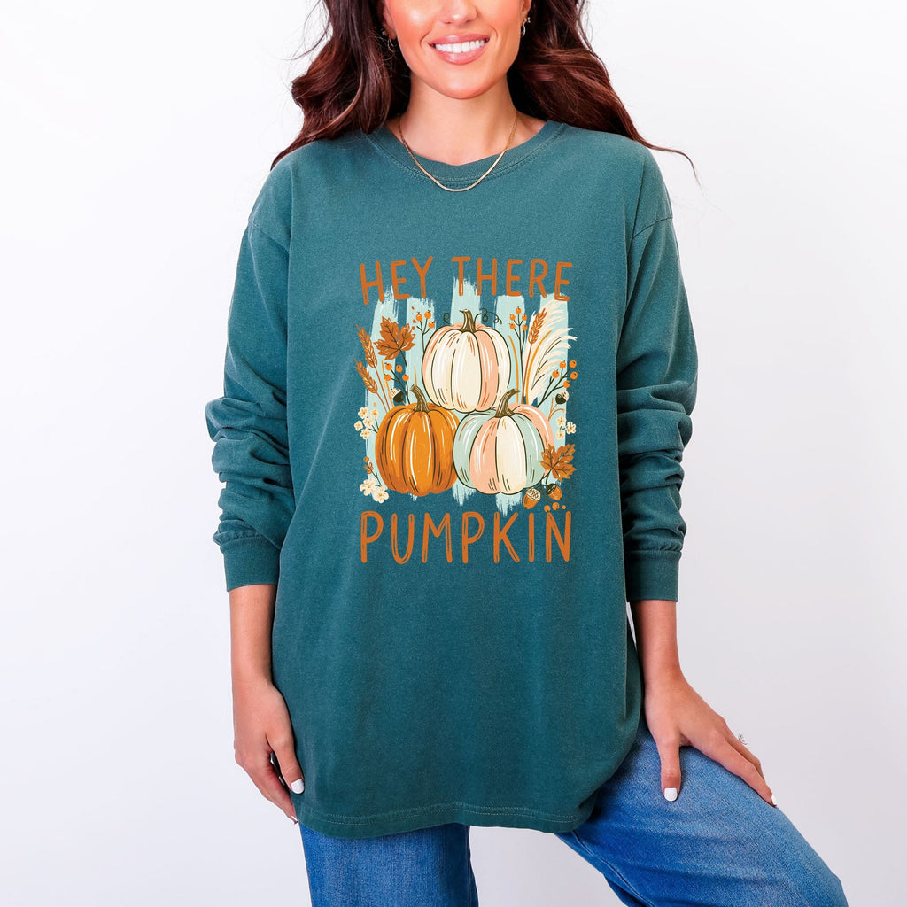 Hey There Pumpkin Fall Foliage - Women's Garment Dyed Long product image 1