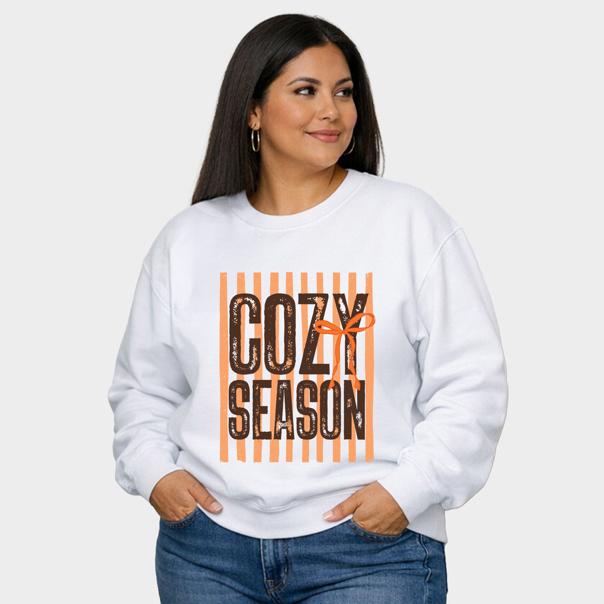 Cozy Season Coquette Stripes - Women's Plus Sized Graphic product image 1