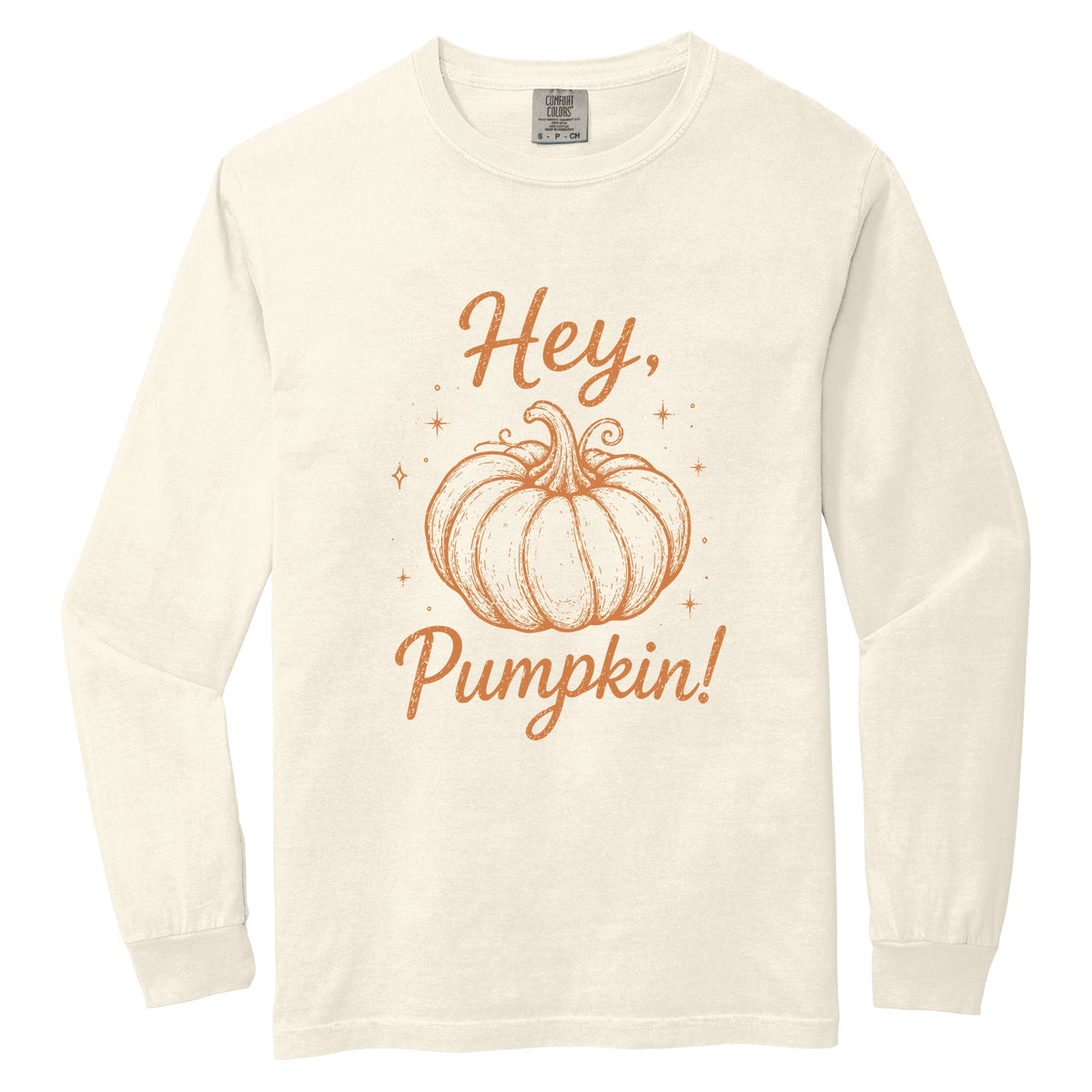Hey Pumpkin Sparkles - Women's Garment Dyed Long Sleeve product image 2