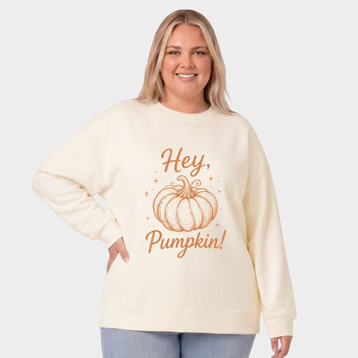 Hey Pumpkin Sparkles - Women's Plus Sized Graphic Sweatshirt product image 1