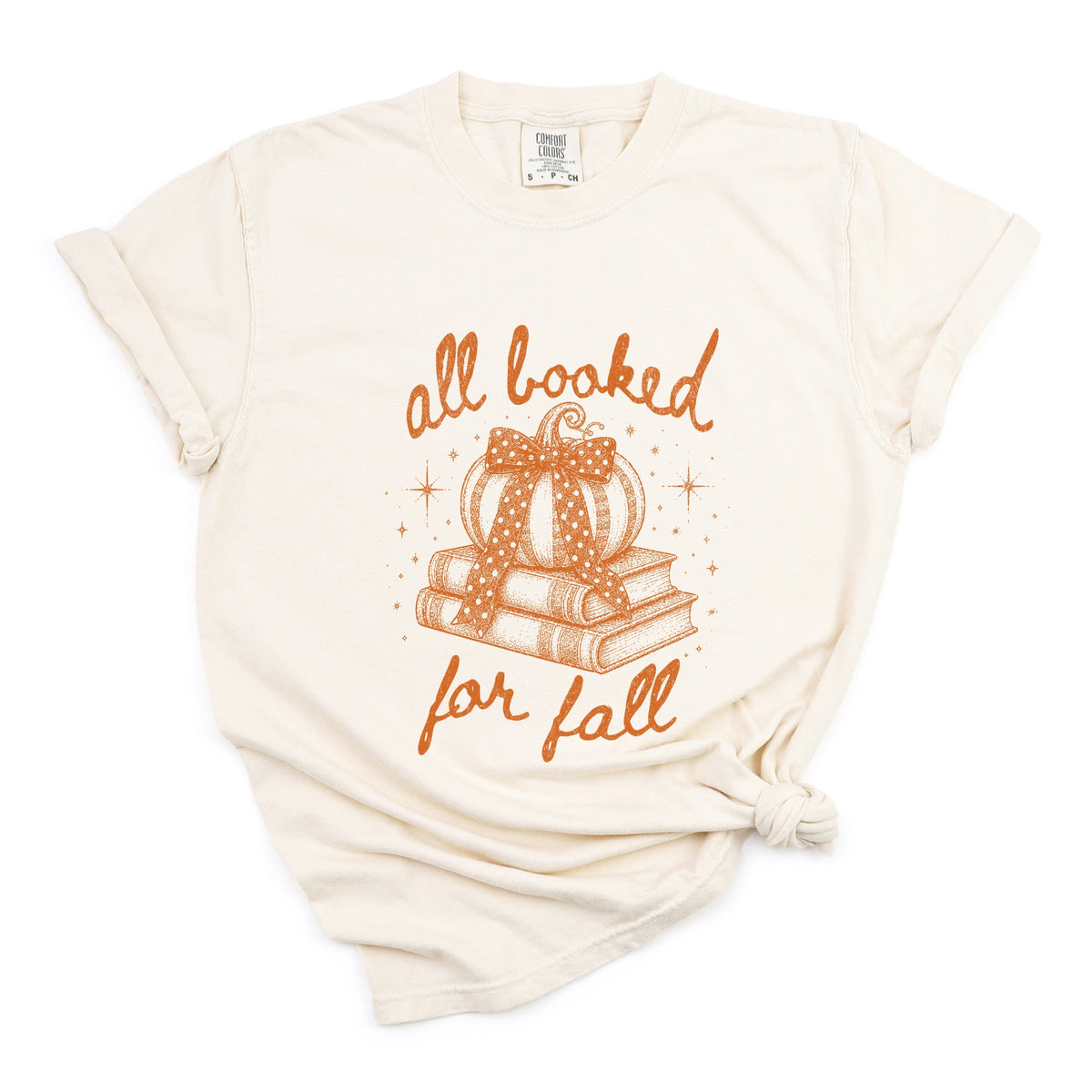 All Booked for fall Sparkles - Women's Garment Dyed Graphic product image 2
