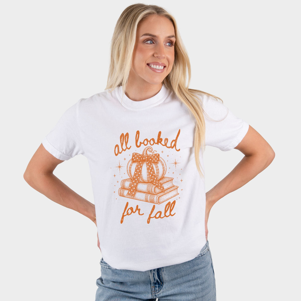 All Booked for fall Sparkles - Women's Garment Dyed Graphic product image 7