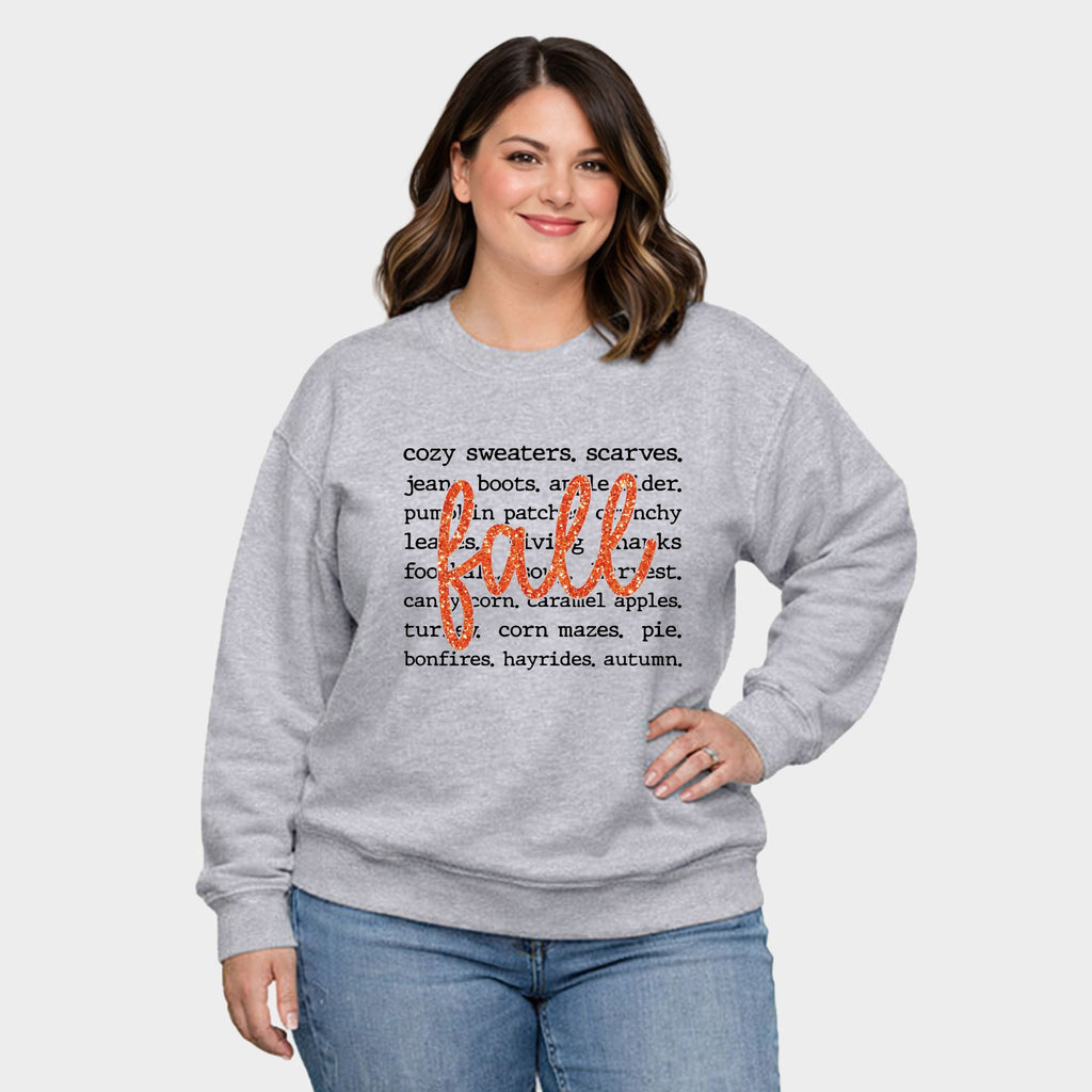 Fall Cursive Text Glitter - Women's Plus Sized Graphic product image 4