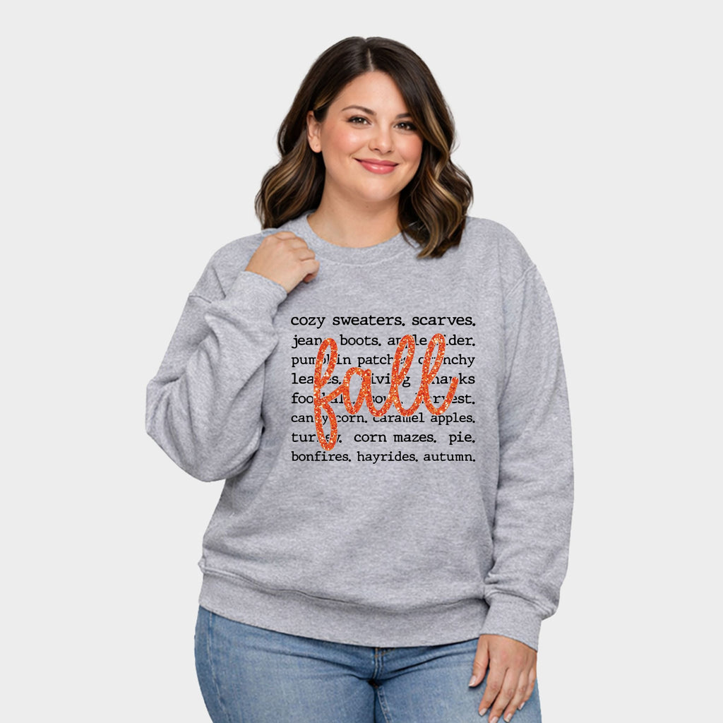 Fall Cursive Text Glitter - Women's Plus Sized Graphic product image 5