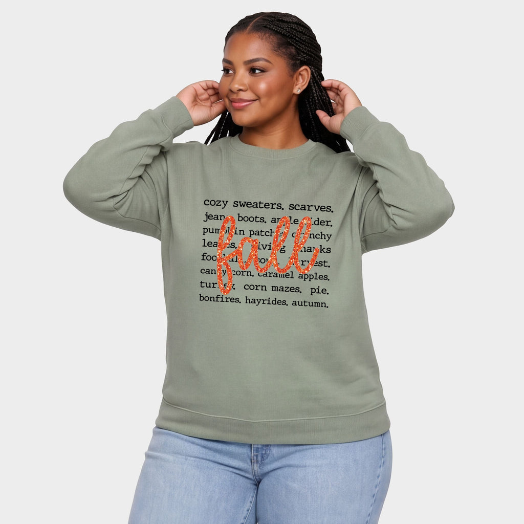 Fall Cursive Text Glitter - Women's Plus Sized Graphic product image 2