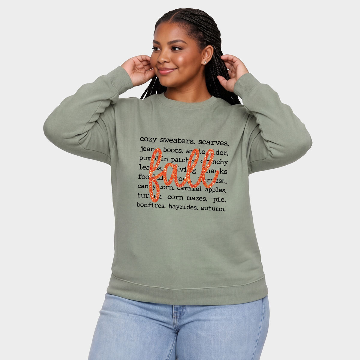 Fall Cursive Text Glitter - Women's Plus Sized Graphic product image 2