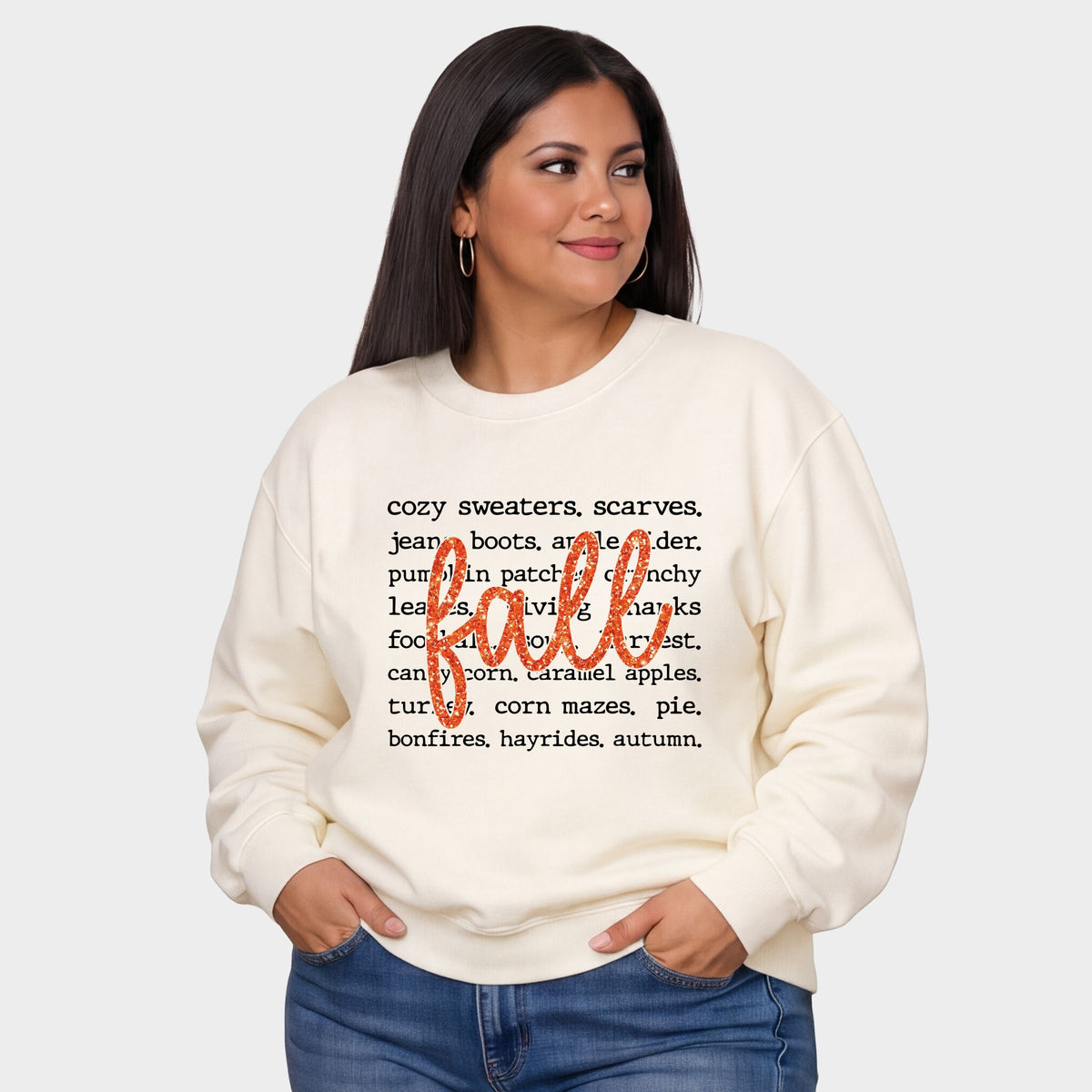 Fall Cursive Text Glitter - Women's Plus Sized Graphic product image 7