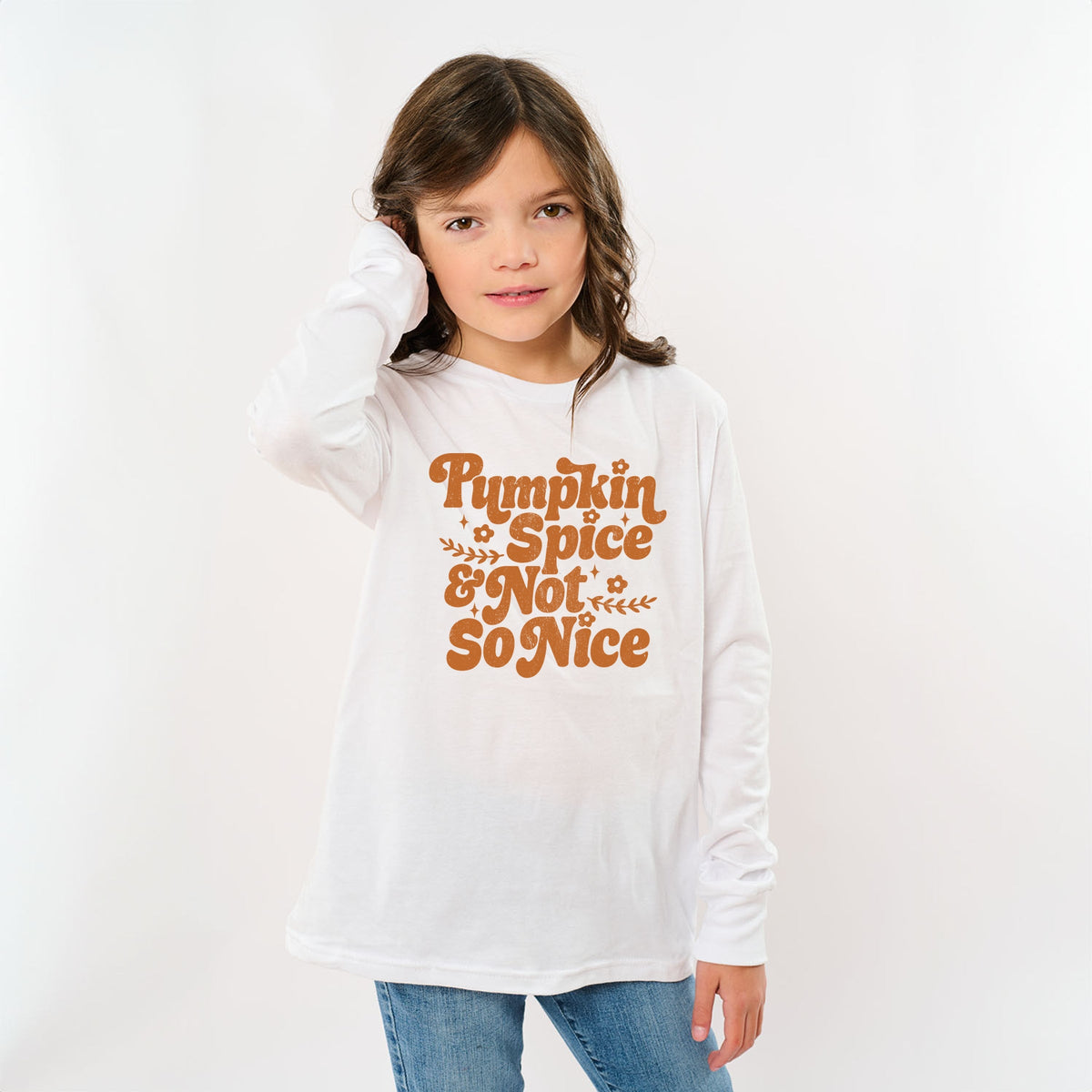 Pumpkin Spice And Not So Nice - Youth Long Sleeve Graphic product image 1