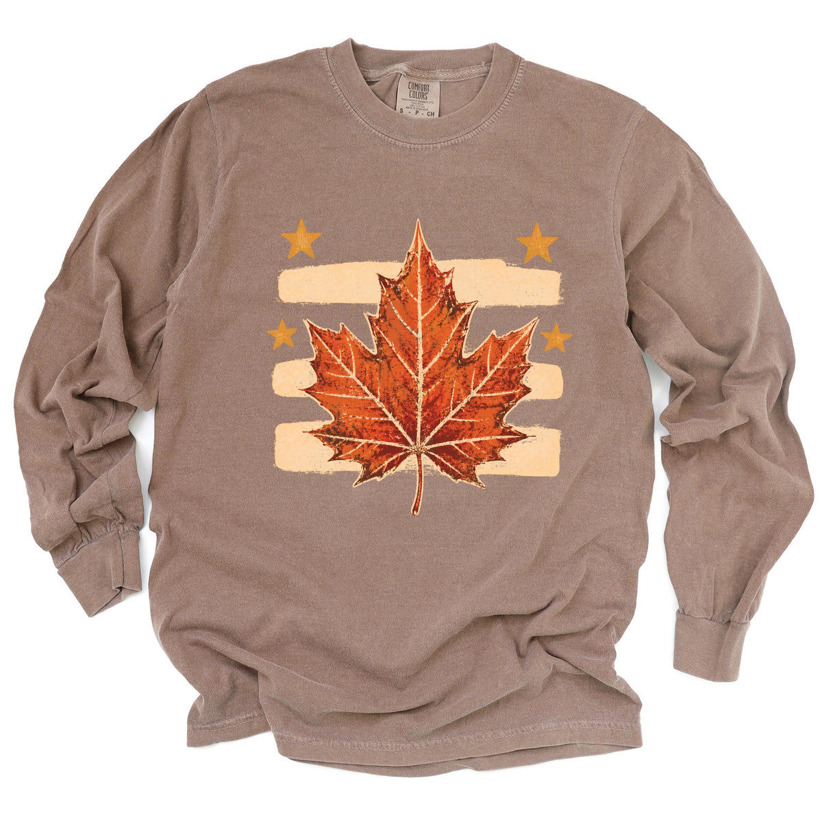 Fall Leaf Stripes - Women's Garment Dyed Long Sleeve product image 3