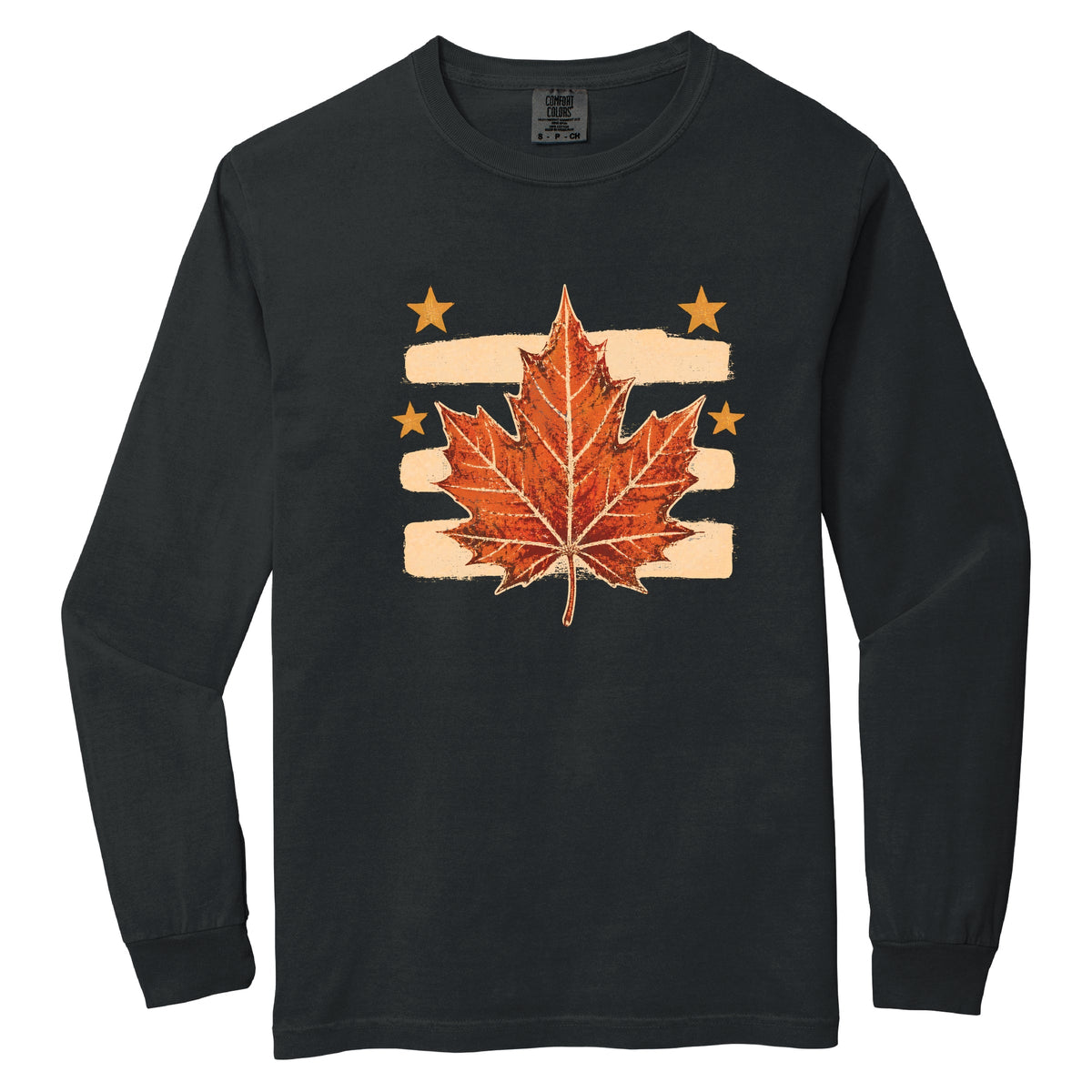 Fall Leaf Stripes - Women's Garment Dyed Long Sleeve product image 5