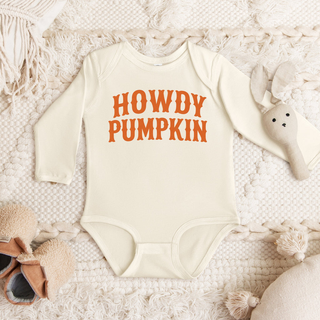 Howdy Pumpkin Western - Infant Long Sleeve Bodysuit