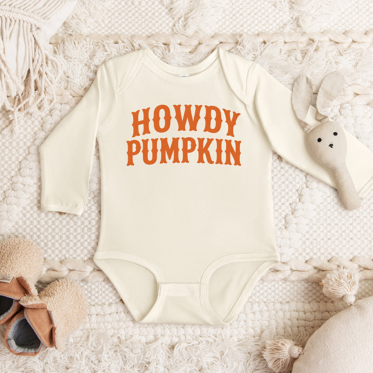 Howdy Pumpkin Western - Infant Long Sleeve Bodysuit
