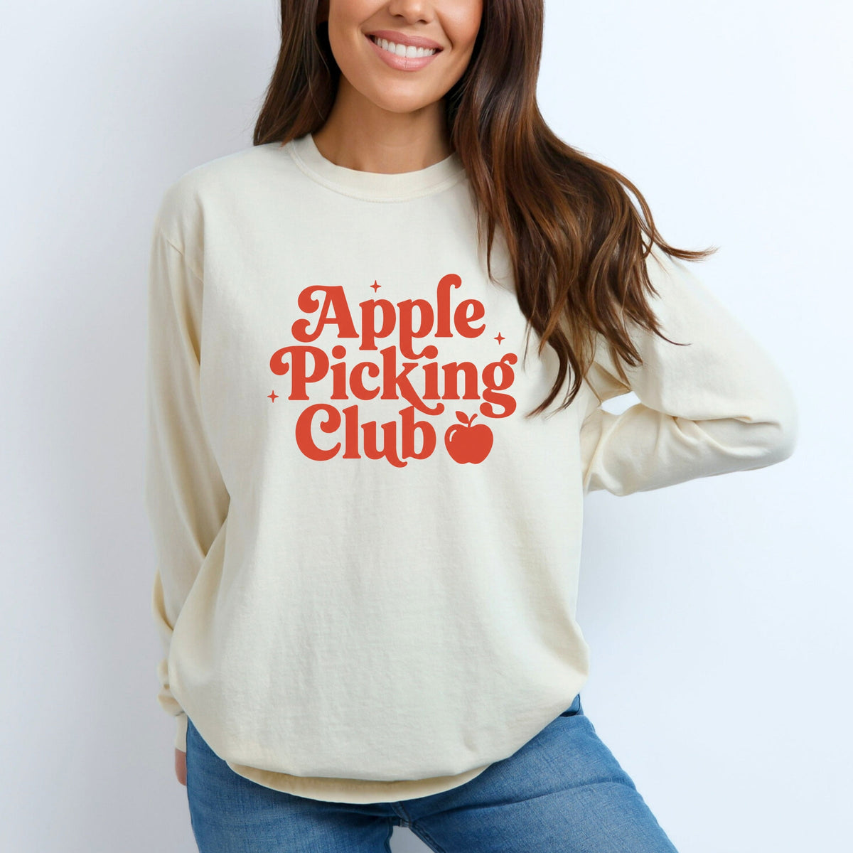 Apple Picking Club Stars - Women's Garment Dyed Long Sleeve product image 13