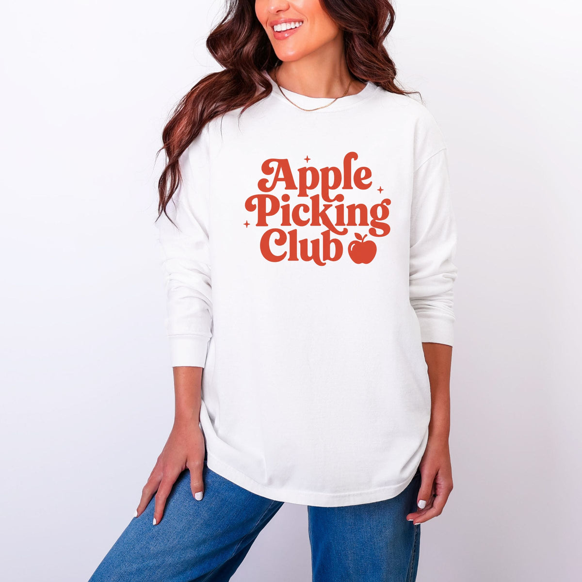 Apple Picking Club Stars - Women's Garment Dyed Long Sleeve product image 16