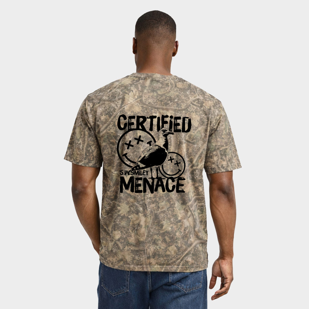 S.W.Smiley Certified Menace - Men's Heavyweight Camo Tee product image 3