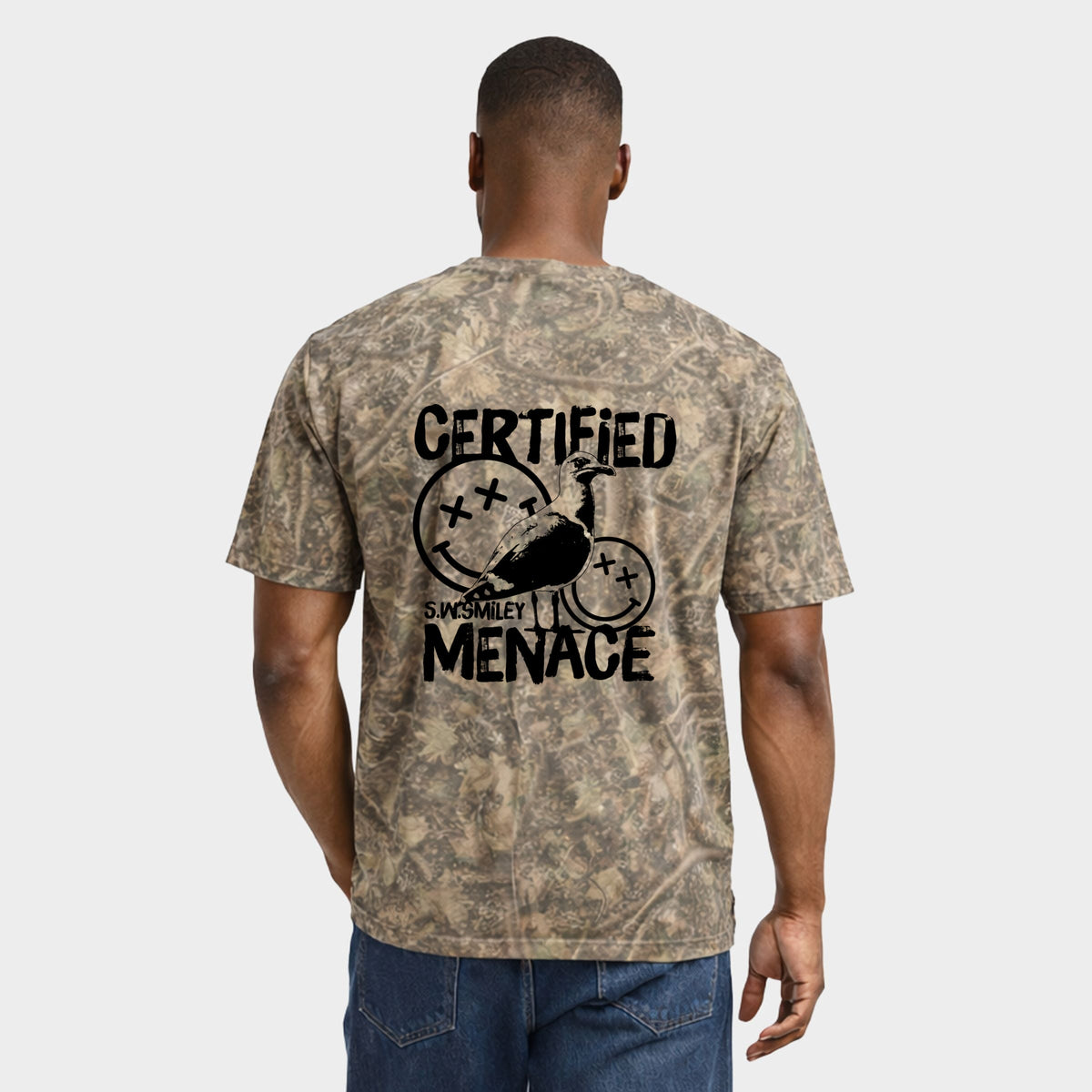 S.W.Smiley Certified Menace - Men's Heavyweight Camo Tee product image 3