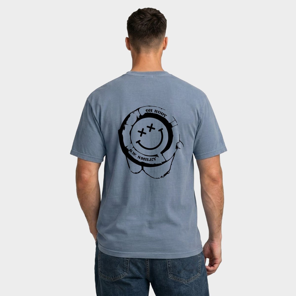 S.W.Smiley Oh Buoy - Men's Garment Dyed Graphic T-Shirt product image 2