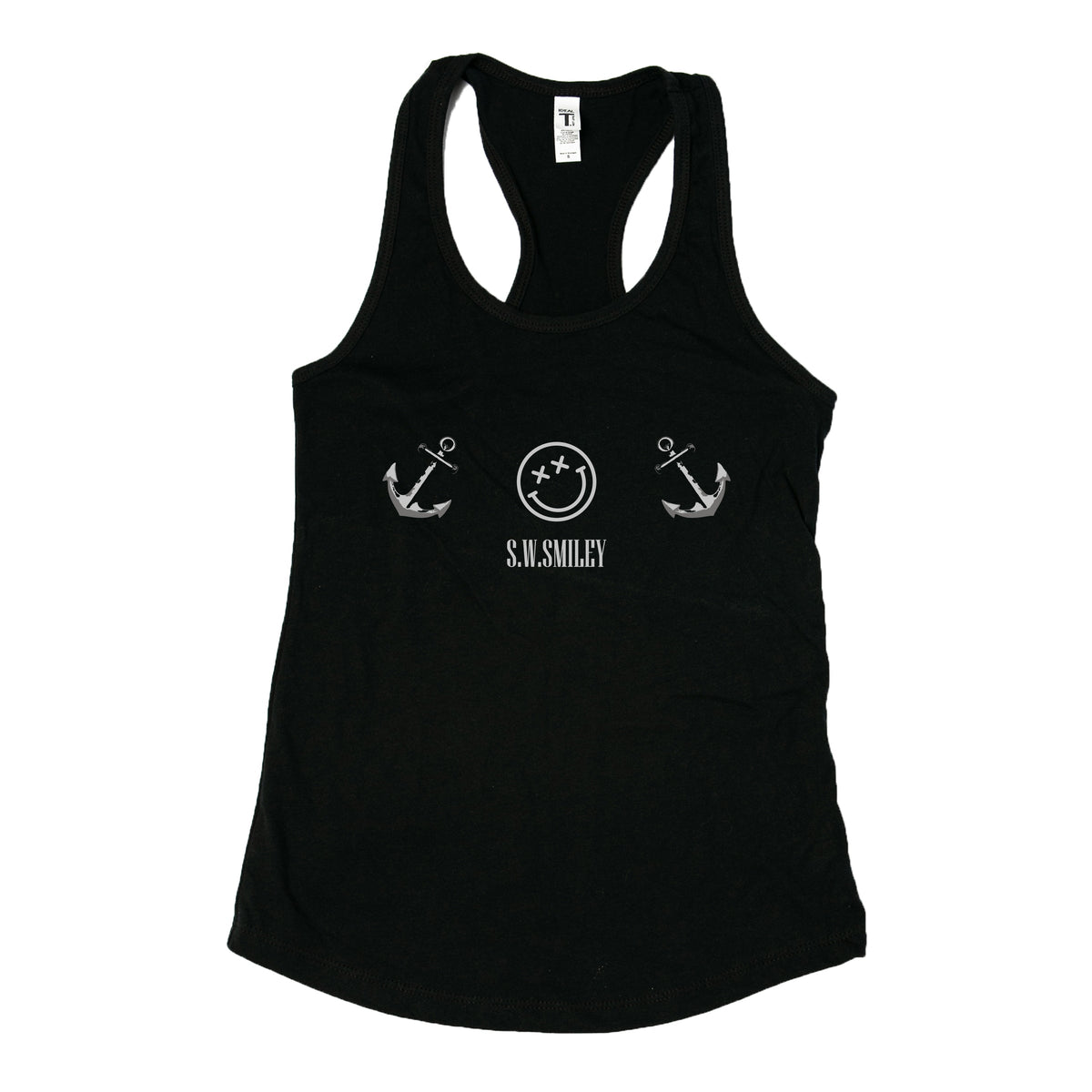 S.W.Smiley Anchor Row - Women's Graphic Racerback Tank Top