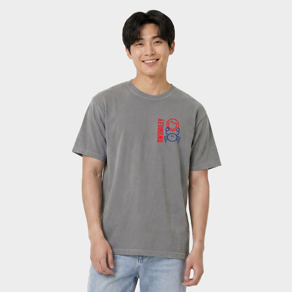 S.W.Smiley Crab Smiley - Men's Garment Dyed Graphic T-Shirt product image 1