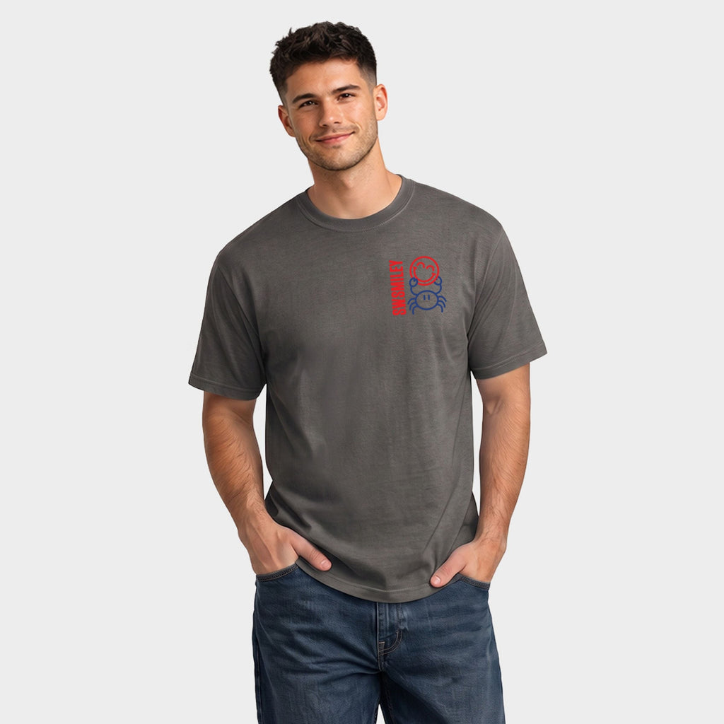S.W.Smiley Crab Smiley - Men's Garment Dyed Graphic T-Shirt product image 4