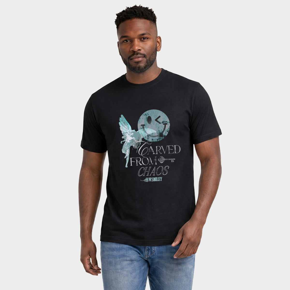 S.W.Smiley Carved From Chaos Key - Men's Garment Dyed product image 5