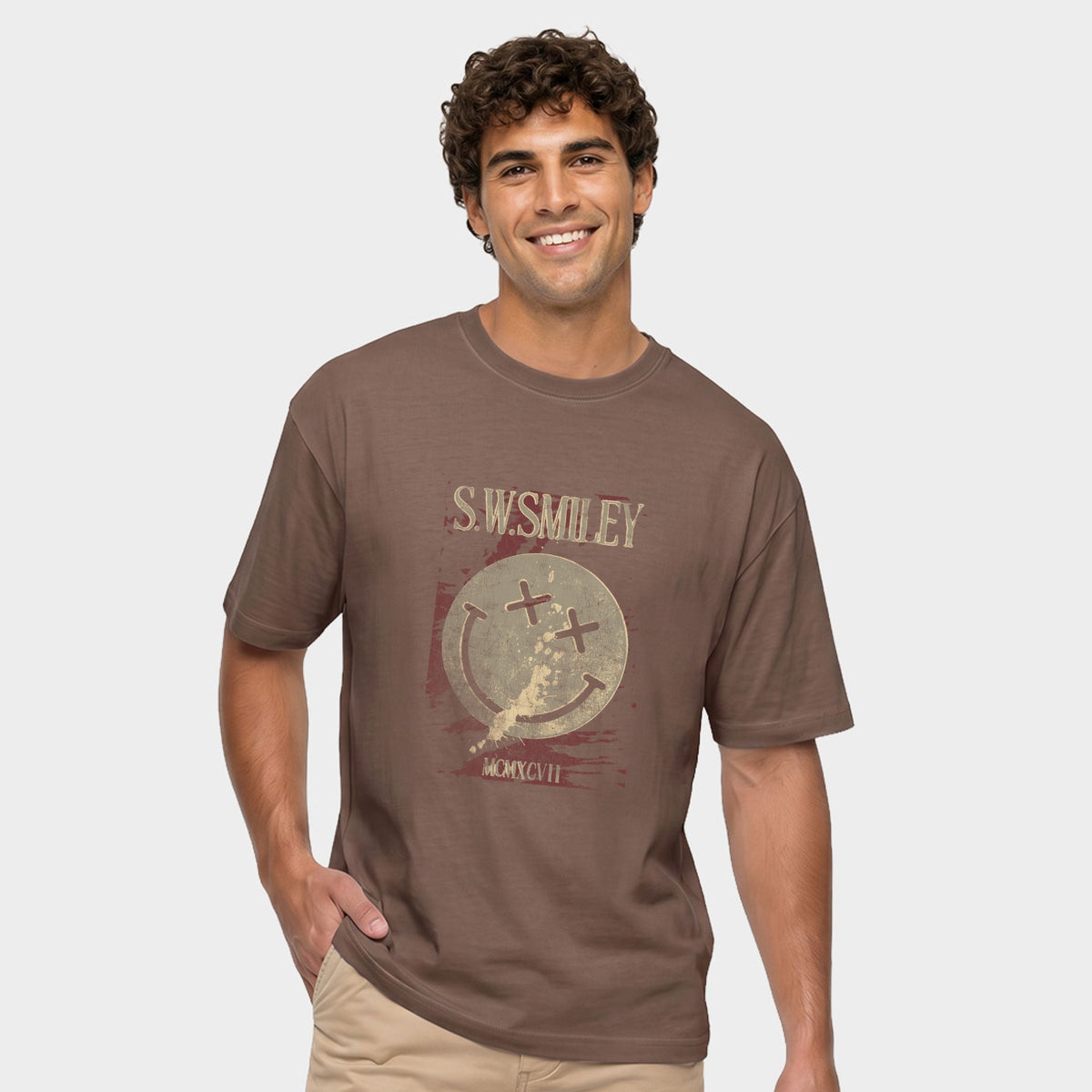 S.W.Smiley Paint Splatters X Eyes - Men's Garment Dyed product image 1