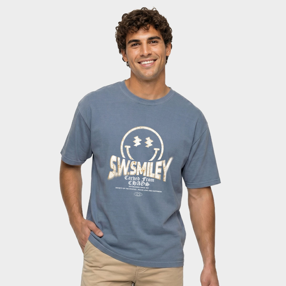 S.W.Smiley Squiggle Eyes Carved From Chaos - Men's Garment product image 2