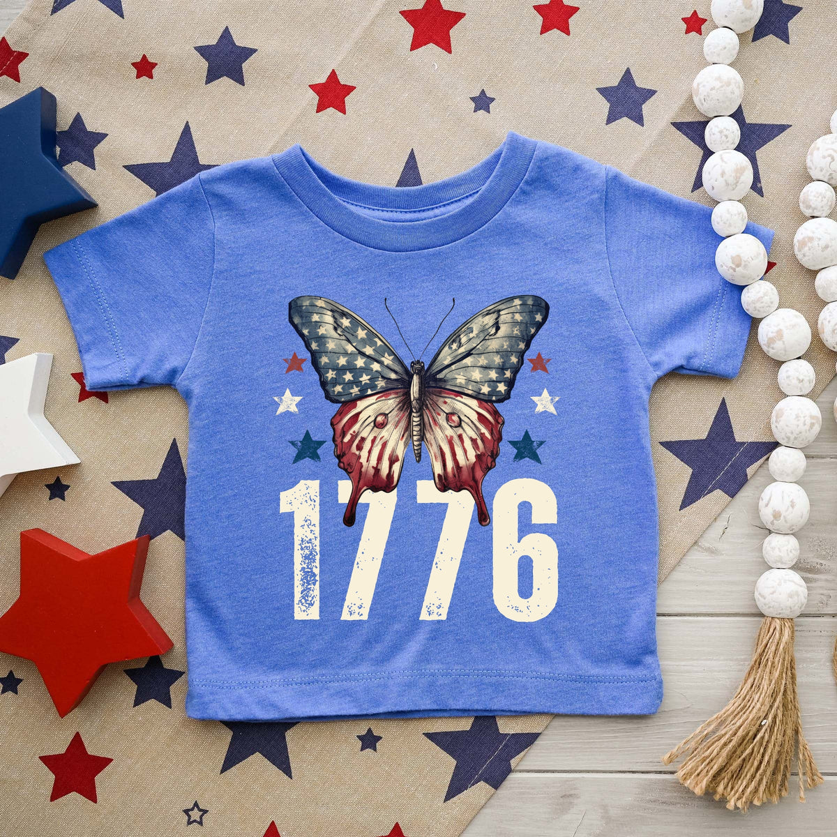 1776 Butterfly Patriotic - Toddler Short Sleeve Graphic product image 5