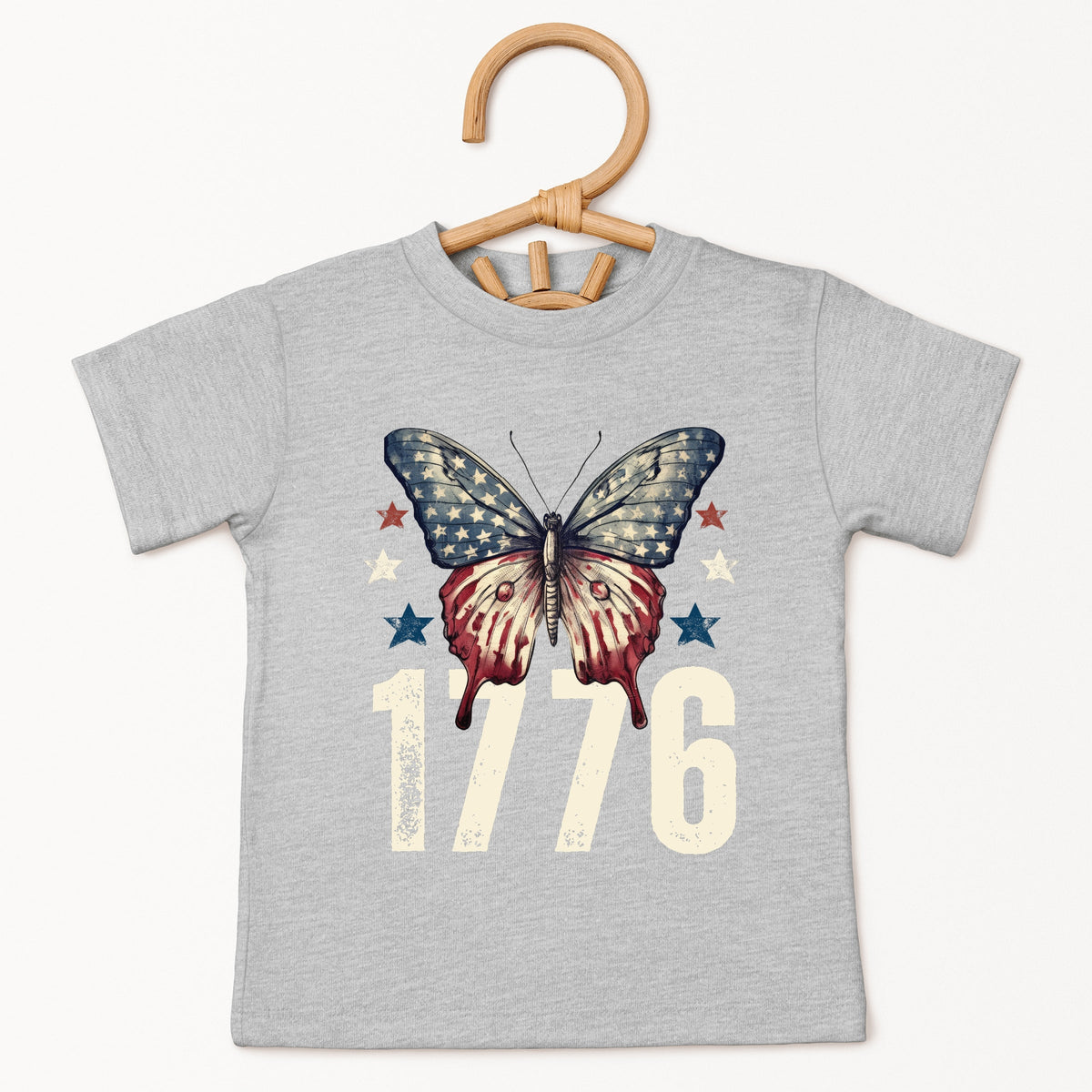 1776 Butterfly Patriotic - Toddler Short Sleeve Graphic product image 2