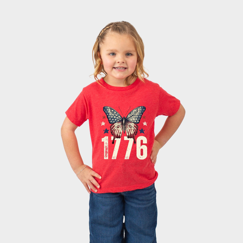 1776 Butterfly Patriotic - Toddler Short Sleeve Graphic product image 7