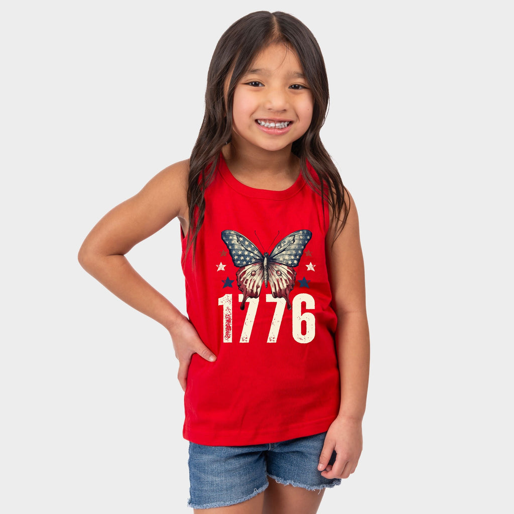 1776 Butterfly Patriotic - Youth Tank Top