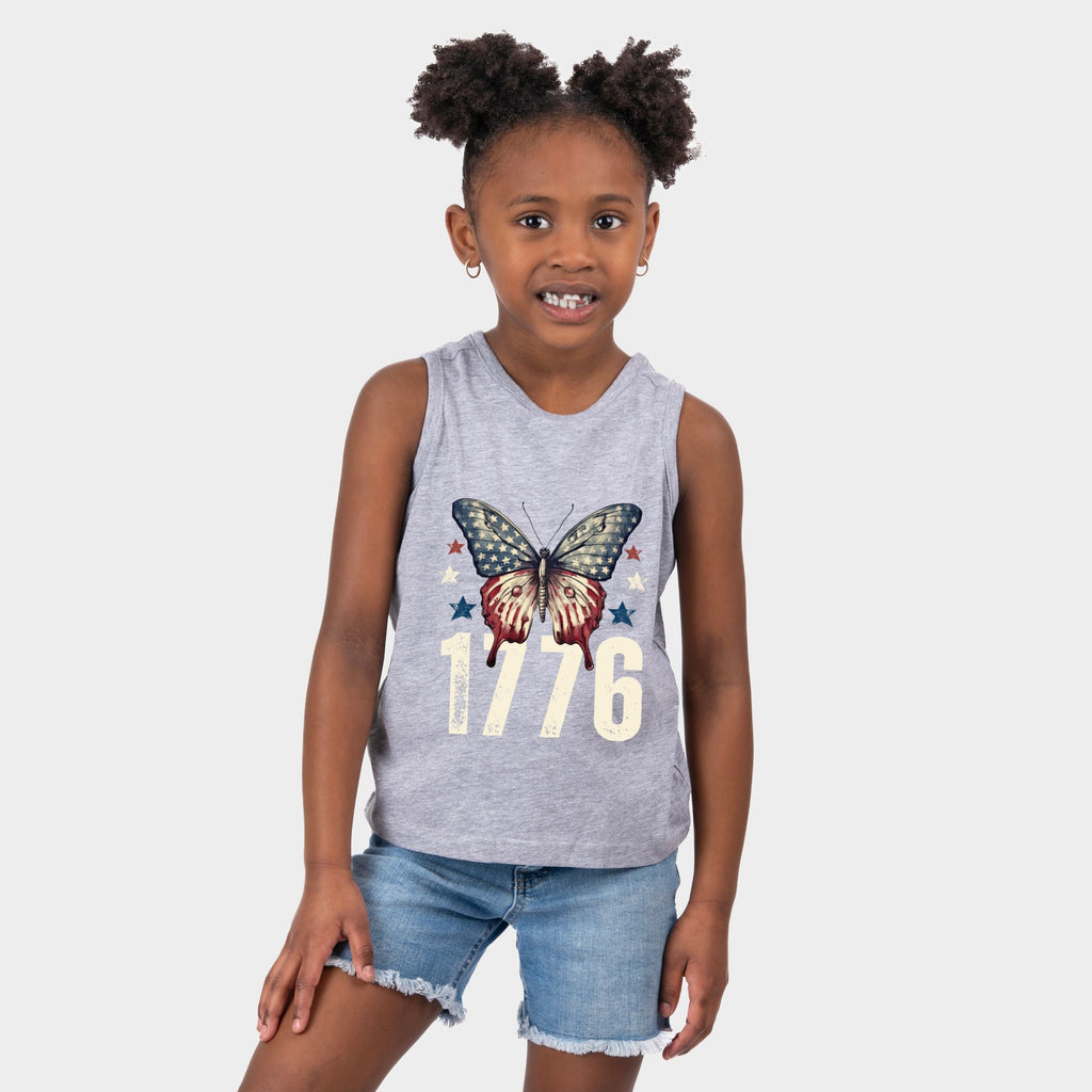 1776 Butterfly Patriotic - Youth Tank Top