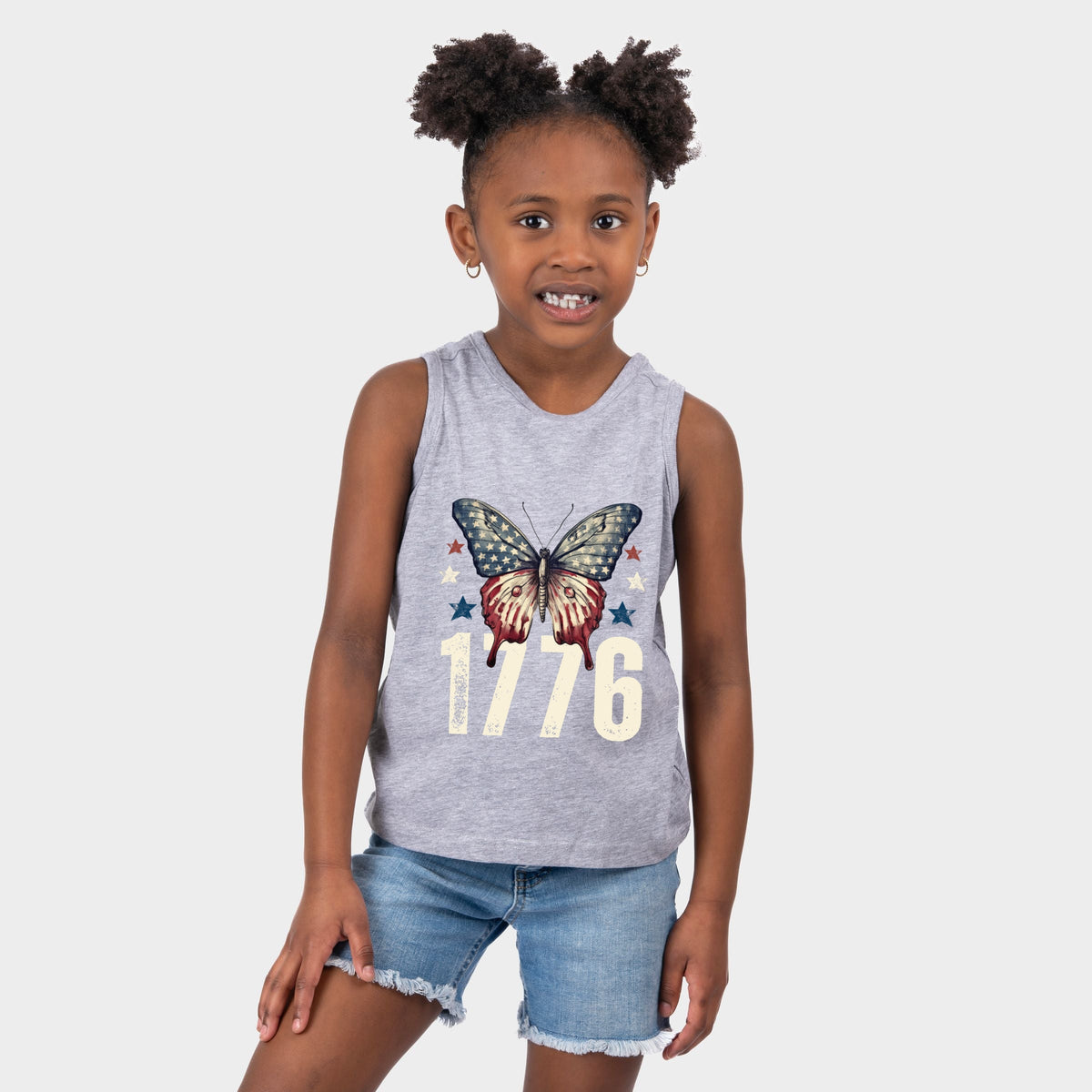 1776 Butterfly Patriotic - Youth Tank Top