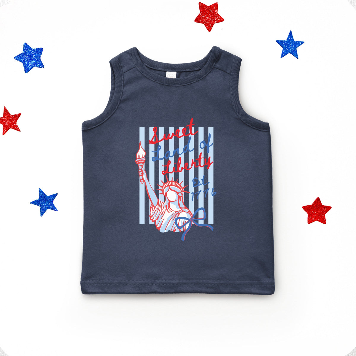 Sweet Land of Liberty Stripes - Youth Tank Top