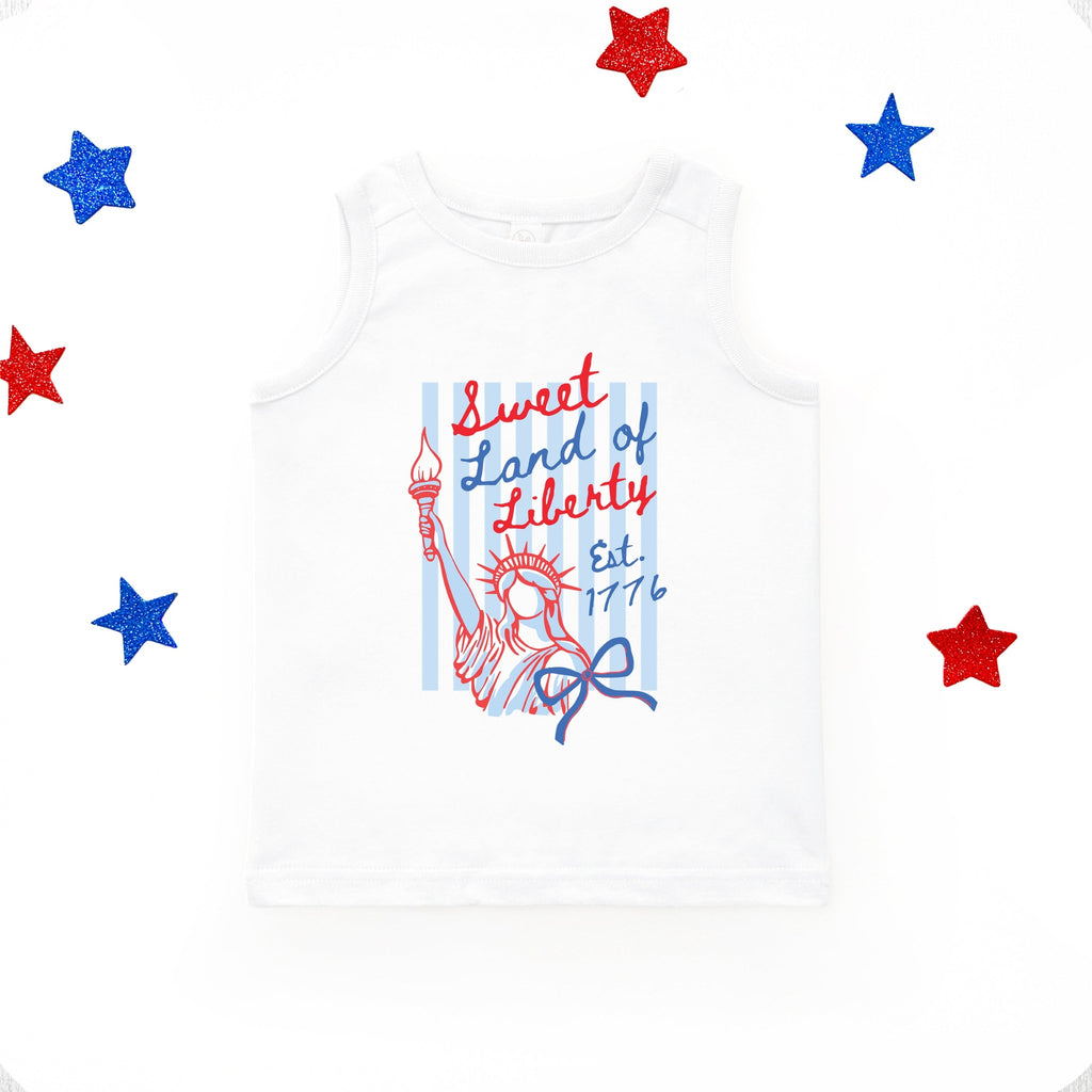 Sweet Land of Liberty Stripes - Youth Tank Top