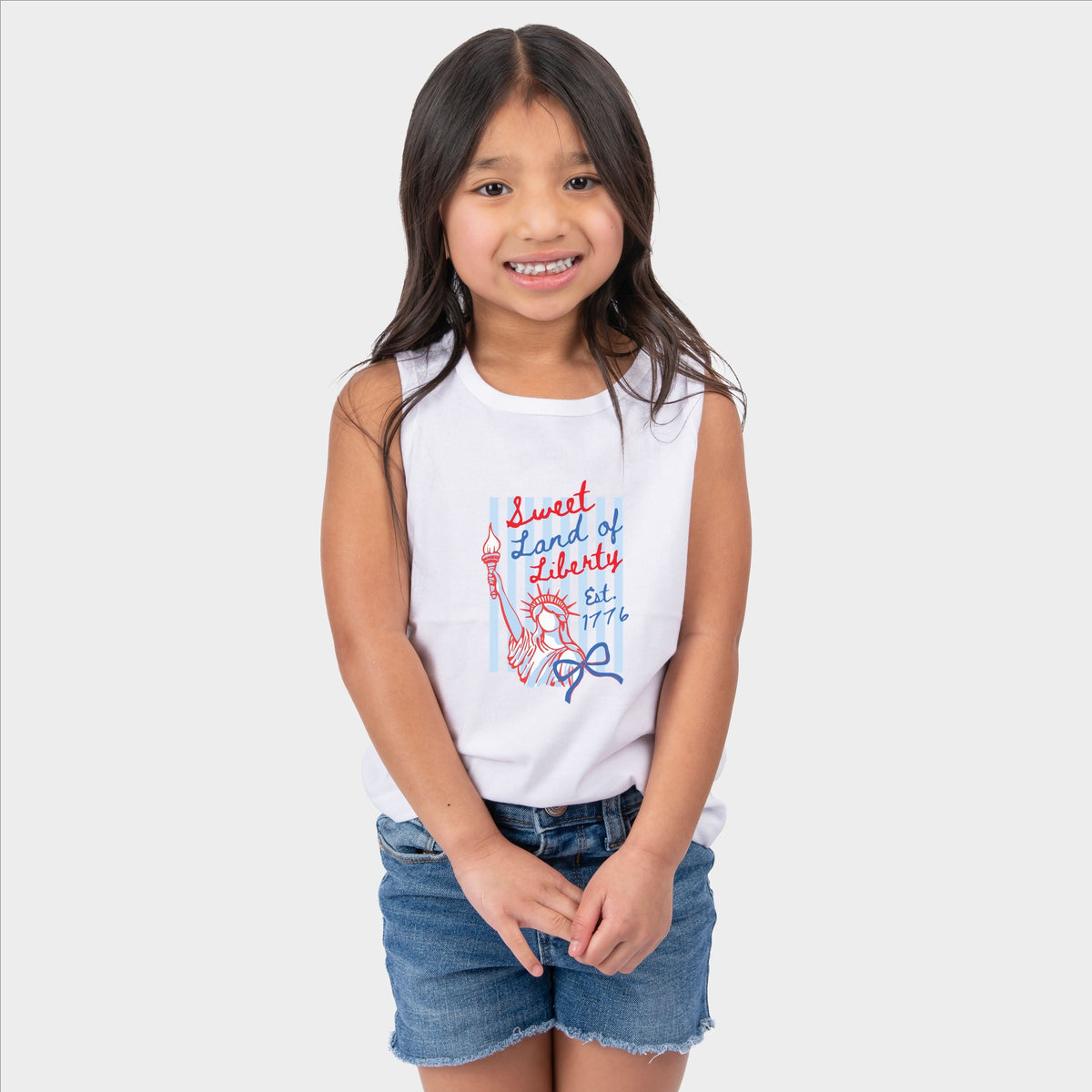 Sweet Land of Liberty Stripes - Youth Tank Top