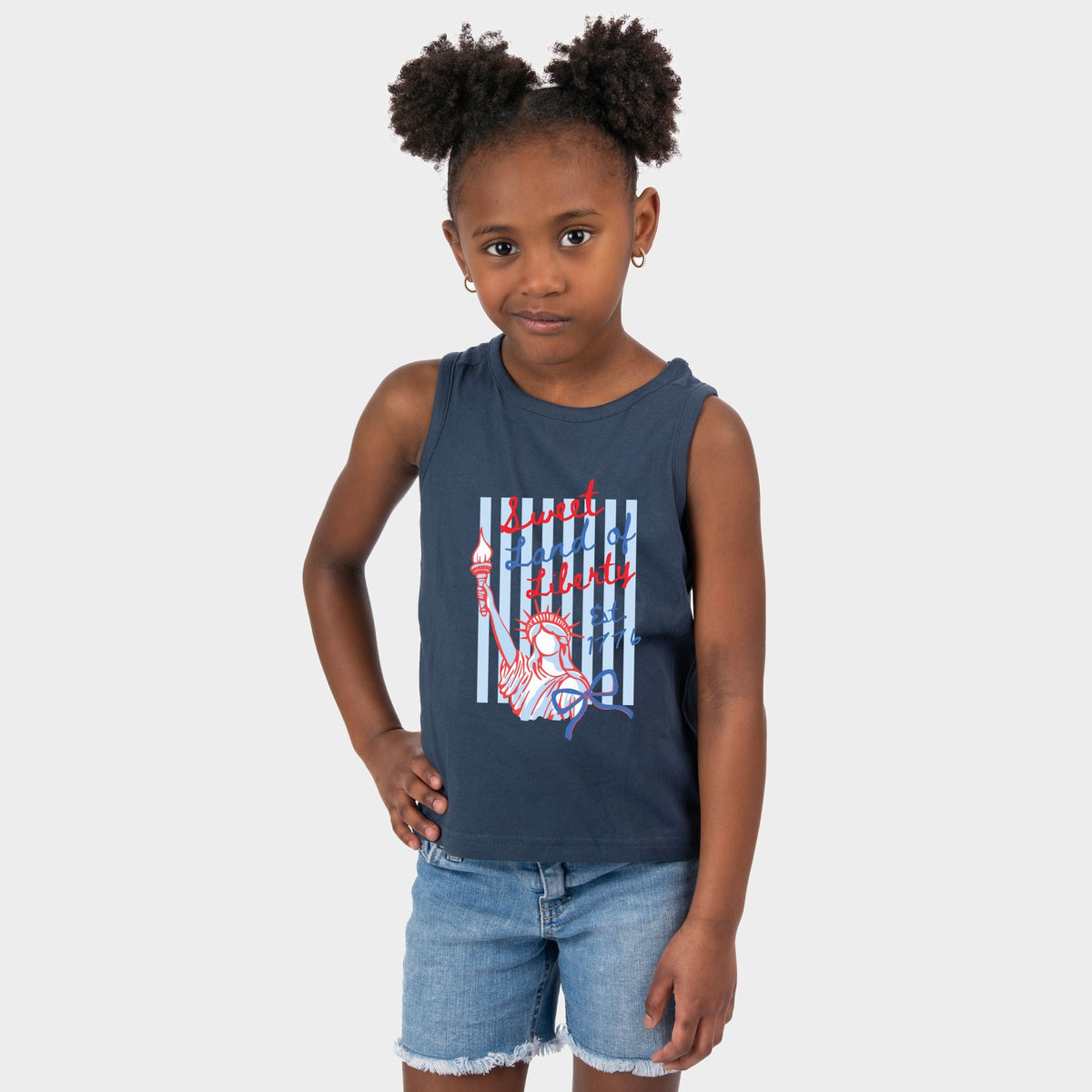 Sweet Land of Liberty Stripes - Youth Tank Top