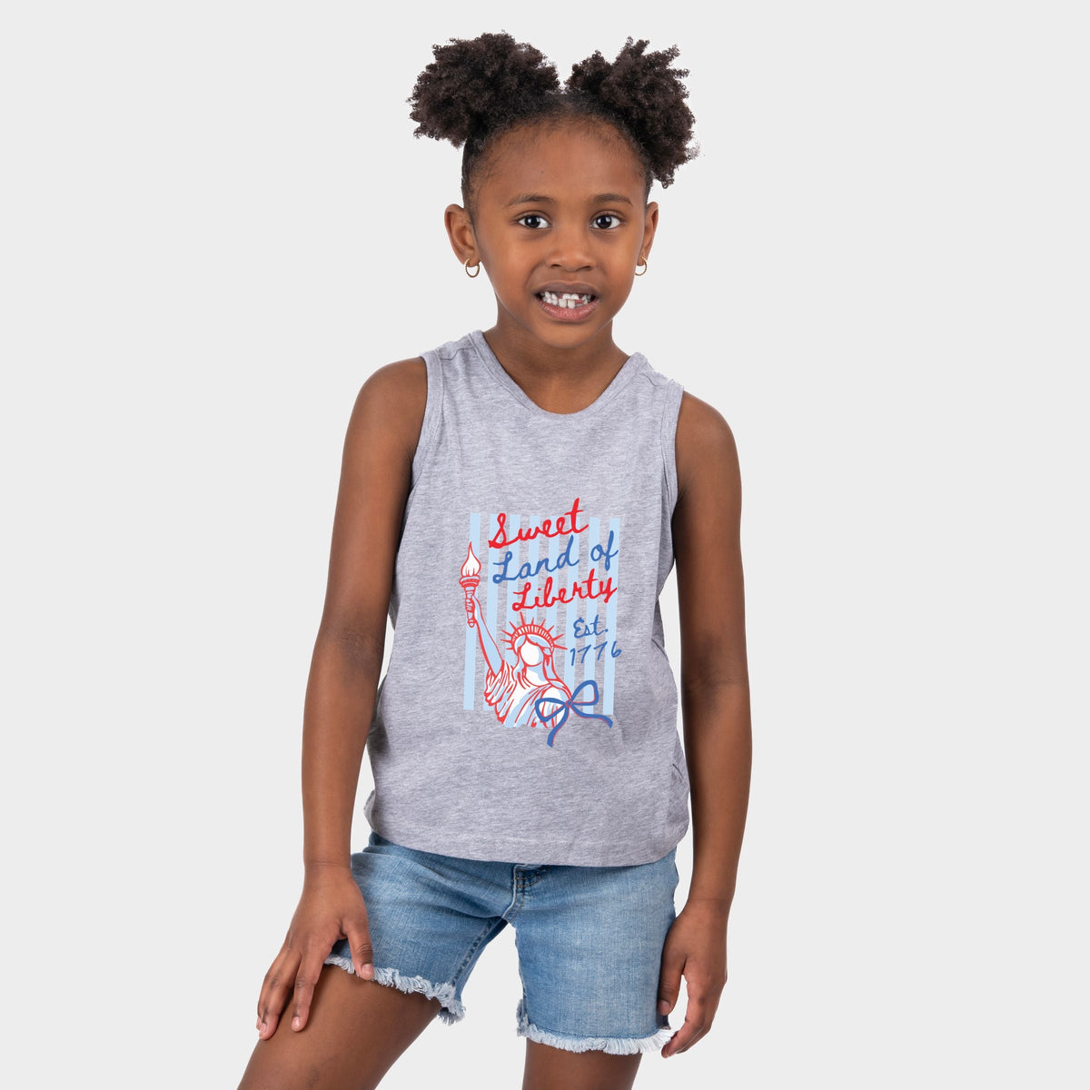 Sweet Land of Liberty Stripes - Youth Tank Top